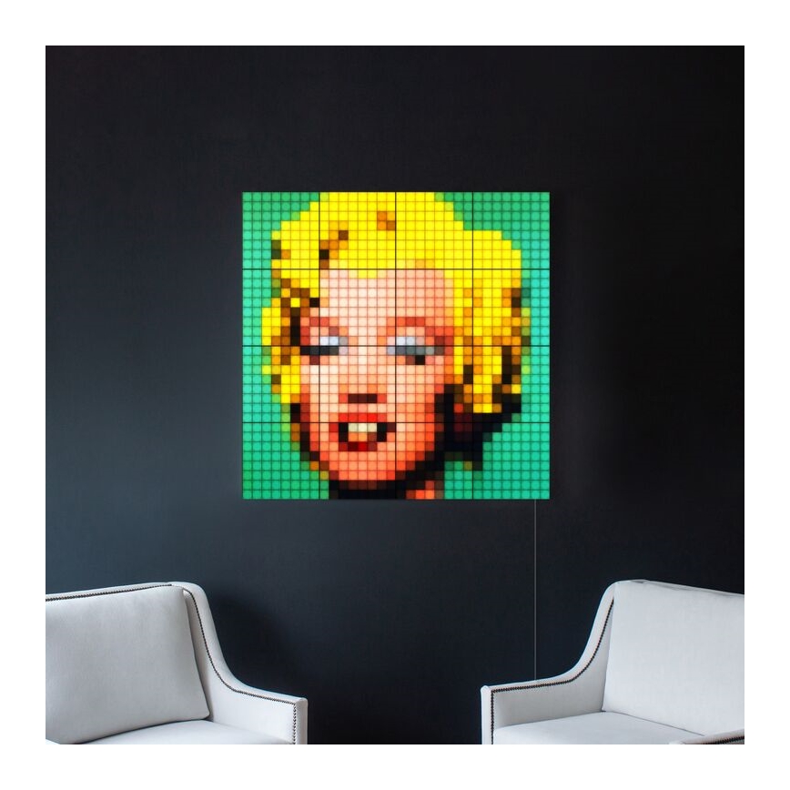 Twinkly - LED RGB Panel regulable SQUARES 64xLED 16x16 cm Wi-Fi