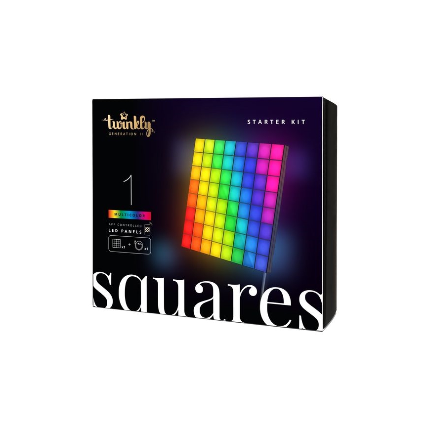 Twinkly - LED RGB Panel regulable SQUARES 64xLED 16x16 cm Wi-Fi