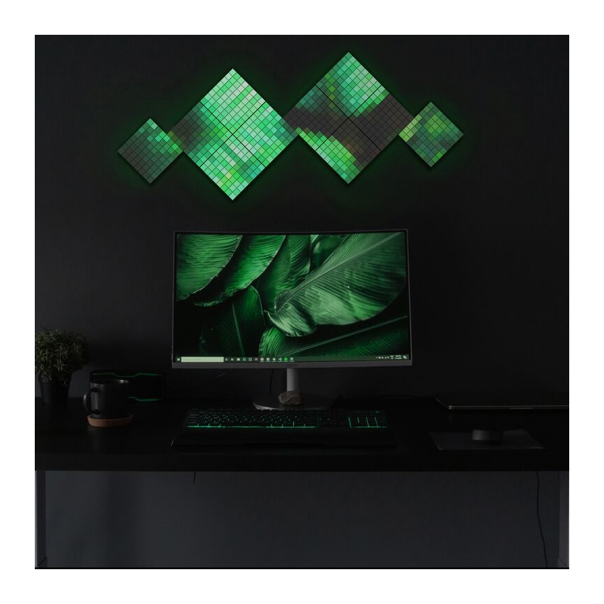Twinkly - SET 6xLED RGB Panel regulable SQUARES 64xLED 16x16 cm Wi-Fi