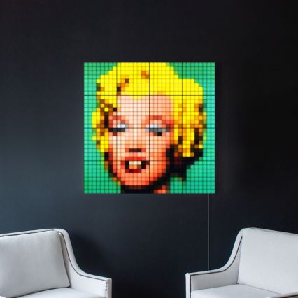Twinkly - SET 6xLED RGB Panel regulable SQUARES 64xLED 16x16 cm Wi-Fi