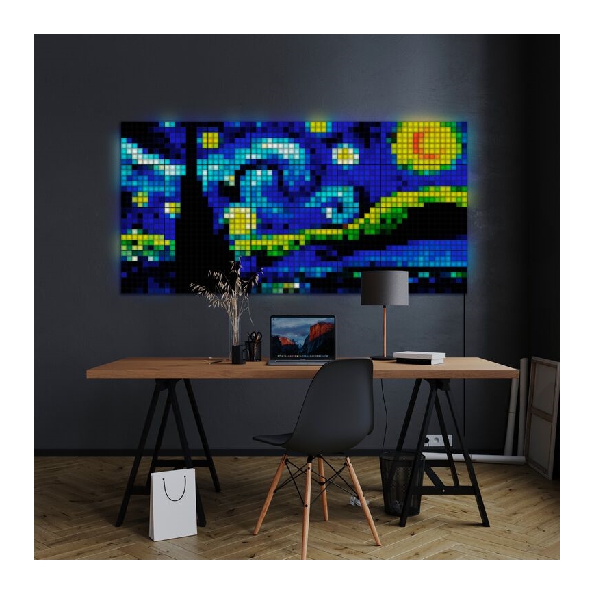 Twinkly - SET 6xLED RGB Panel regulable SQUARES 64xLED 16x16 cm Wi-Fi