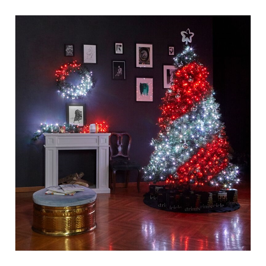 Twinkly - LED RGB Regulable Corona de Navidad PRE-LIT WREATH 50xLED diá. 61cm Wi-Fi