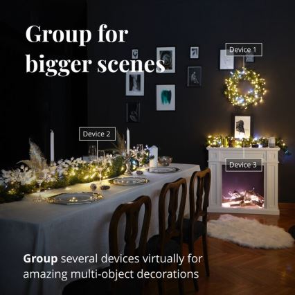 Twinkly - LED RGB Regulable Corona de Navidad PRE-LIT WREATH 50xLED diá. 61cm Wi-Fi