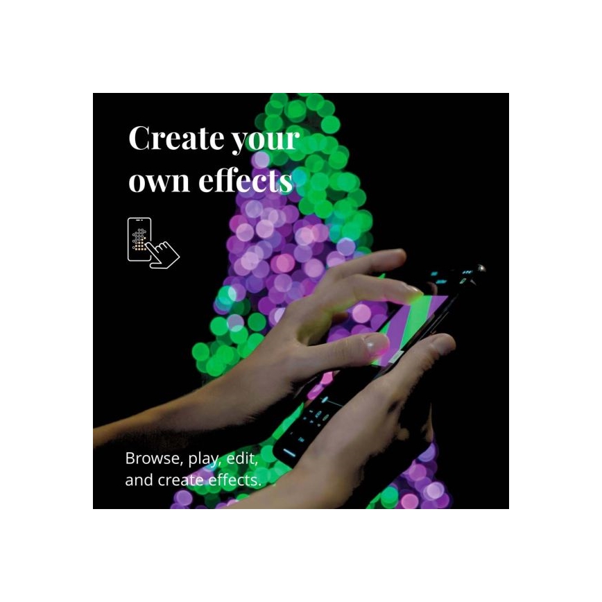 Twinkly - Cadena para exterior regulable LED RGBW STRINGS 250 LEDs 23,5 m IP44 Wi-Fi