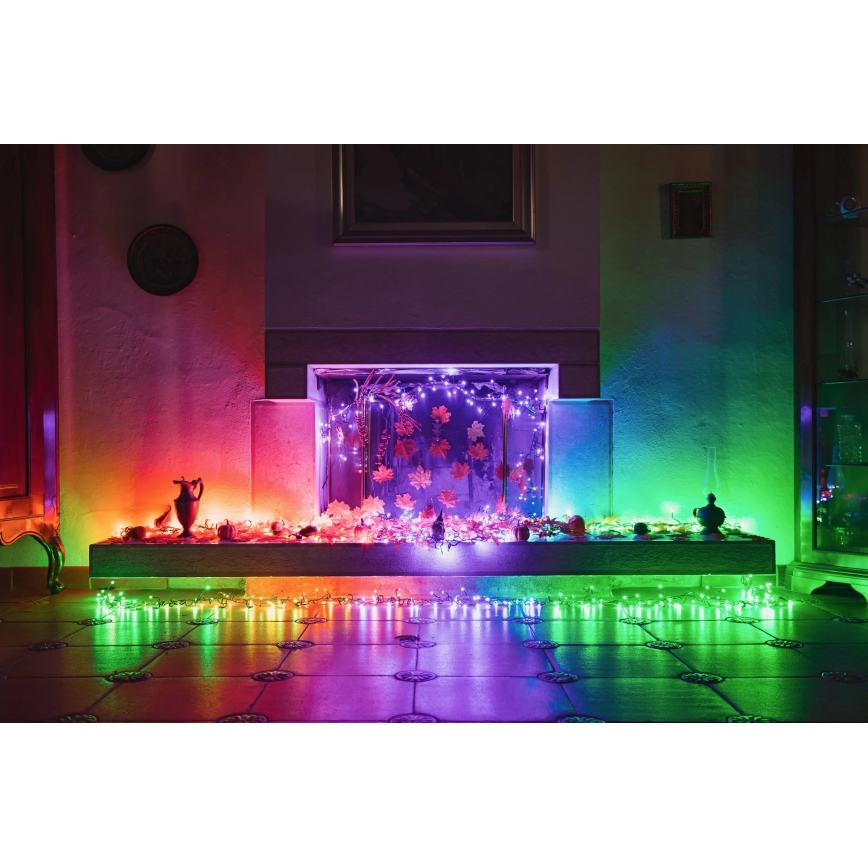Twinkly - LED RGBW Regulable exterior Cinta de Navidad STRINGS 250xLED 23,5m IP44 Wi-Fi
