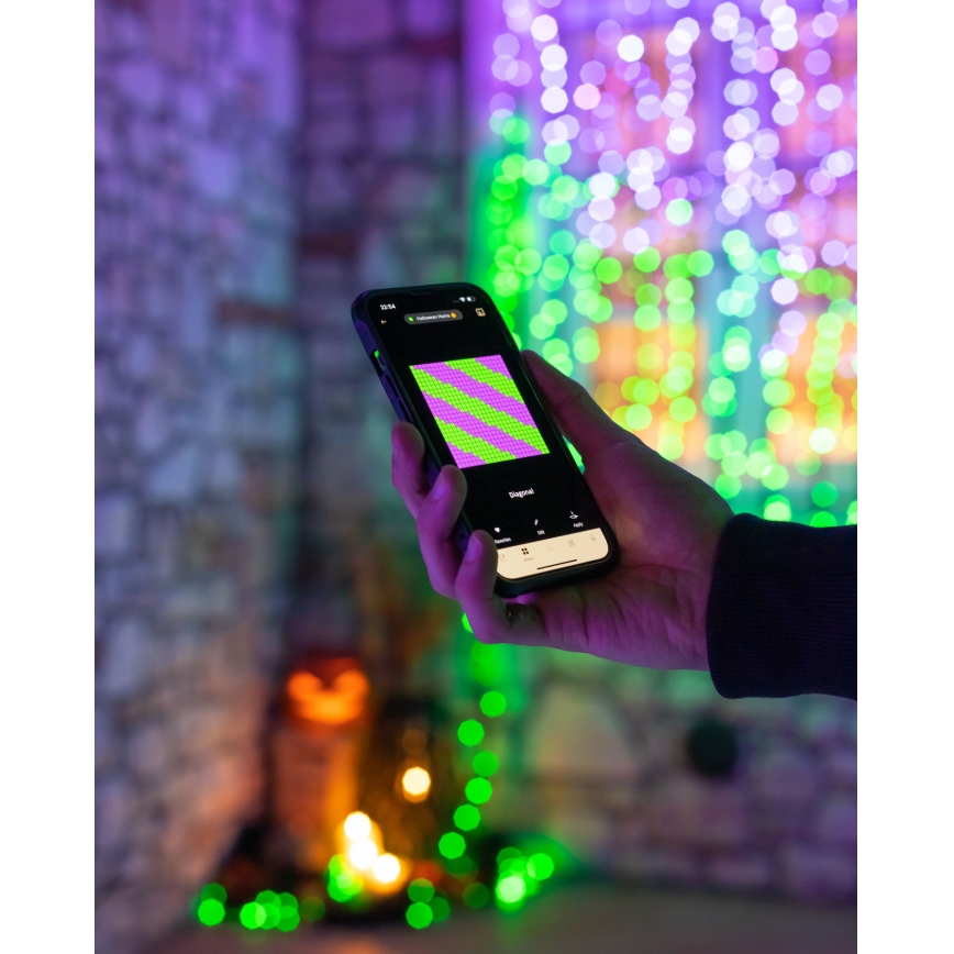 Twinkly - LED RGBW Regulable exterior Cinta de Navidad STRINGS 250xLED 23,5m IP44 Wi-Fi