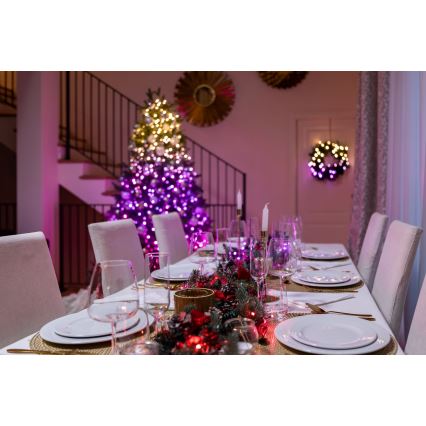 Twinkly - LED RGBW Regulable exterior Cinta de Navidad STRINGS 250xLED 23,5m IP44 Wi-Fi