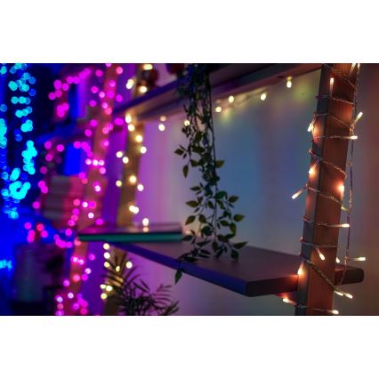 Twinkly - LED RGBW Regulable exterior Cinta de Navidad STRINGS 250xLED 23,5m IP44 Wi-Fi