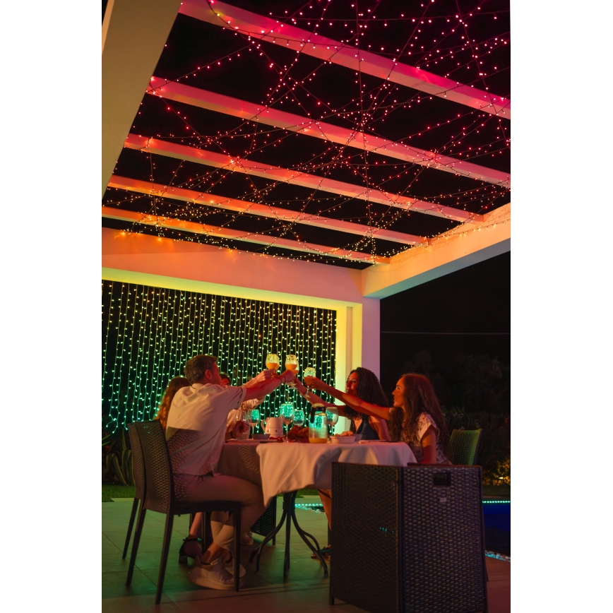 Twinkly - LED RGBW Regulable exterior Cinta de Navidad STRINGS 250xLED 23,5m IP44 Wi-Fi