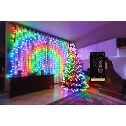 Twinkly - LED RGBW Regulable exterior Cinta de Navidad STRINGS 250xLED 23,5m IP44 Wi-Fi