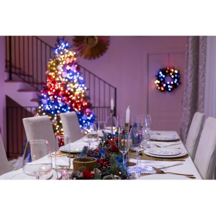 Twinkly - LED RGBW Regulable exterior Cinta de Navidad STRINGS 250xLED 23,5m IP44 Wi-Fi