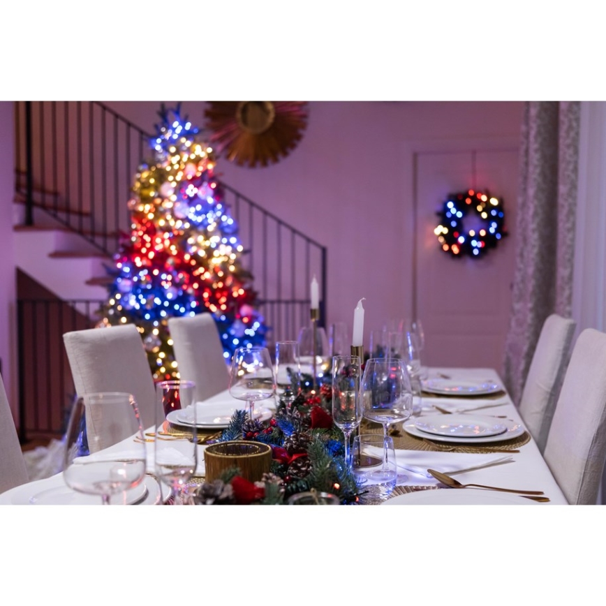 Twinkly - LED RGBW Regulable exterior Cinta de Navidad STRINGS 250xLED 23,5m IP44 Wi-Fi