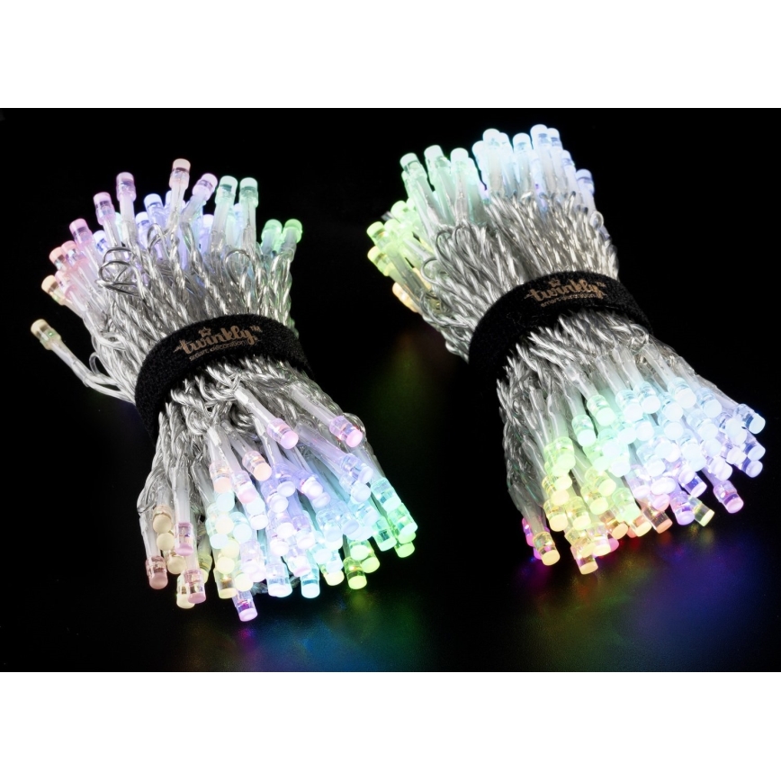 Twinkly - LED RGBW Regulable exterior Cinta de Navidad STRINGS 250xLED 23,5m IP44 Wi-Fi