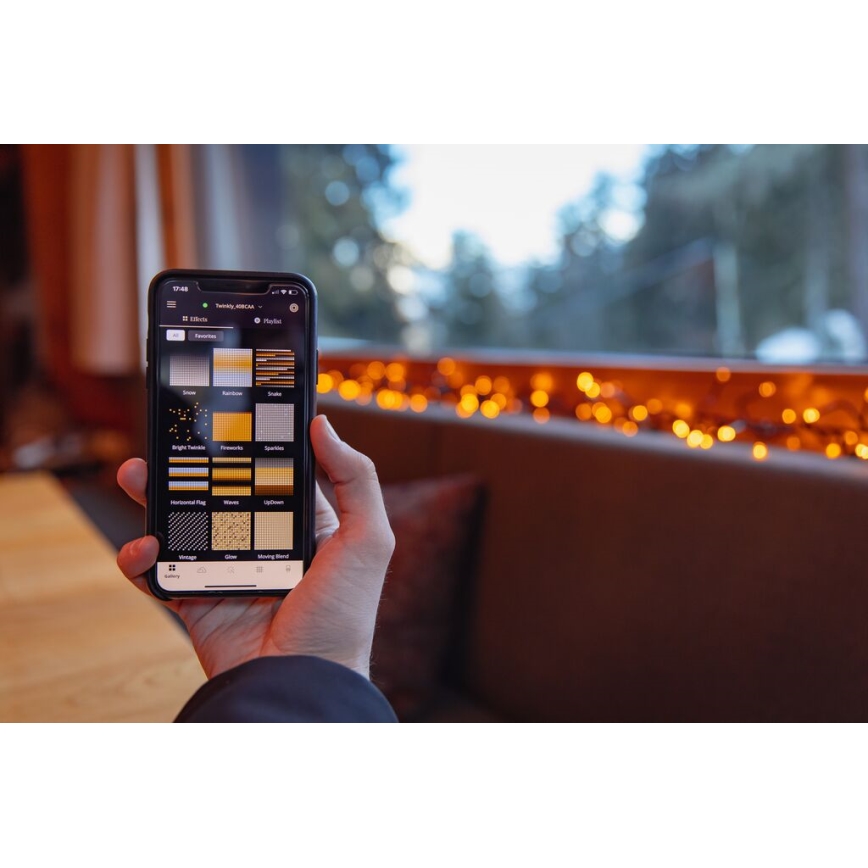 Twinkly - LED Regulable exterior Cinta de Navidad STRINGS 400xLED 35,5m IP44 Wi-Fi
