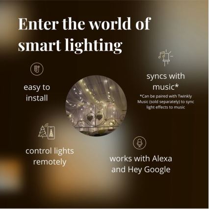 Twinkly - LED Regulable exterior Cinta de Navidad STRINGS 400xLED 35,5m IP44 Wi-Fi