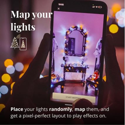 Twinkly - LED Regulable exterior Cinta de Navidad STRINGS 400xLED 35,5m IP44 Wi-Fi