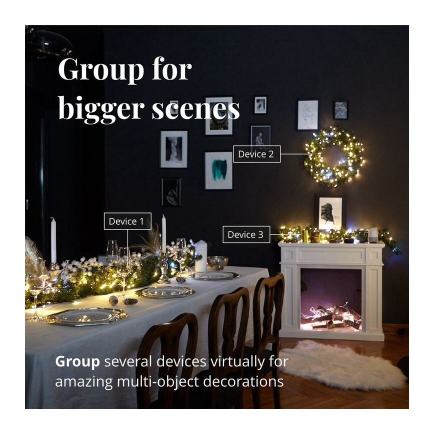 Twinkly - LED Regulable exterior Cinta de Navidad STRINGS 400xLED 35,5m IP44 Wi-Fi
