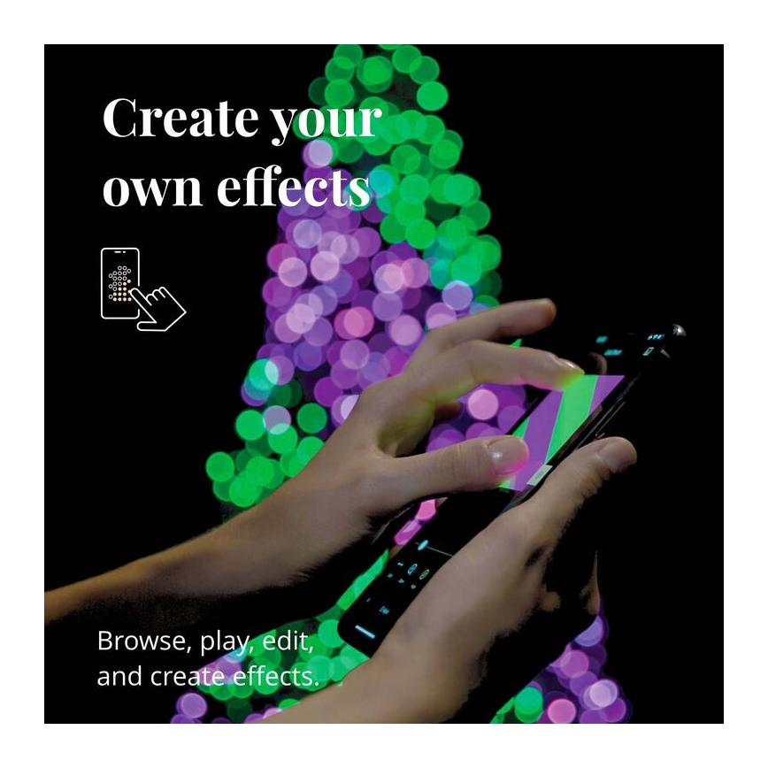 Twinkly - LED RGBW Cadena de Navidad regulable para exteriores STRINGS 600xLED 51,5m IP44 Wi-Fi