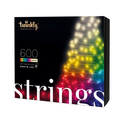 Twinkly - LED RGBW Cadena de Navidad regulable para exteriores STRINGS 600xLED 51,5m IP44 Wi-Fi
