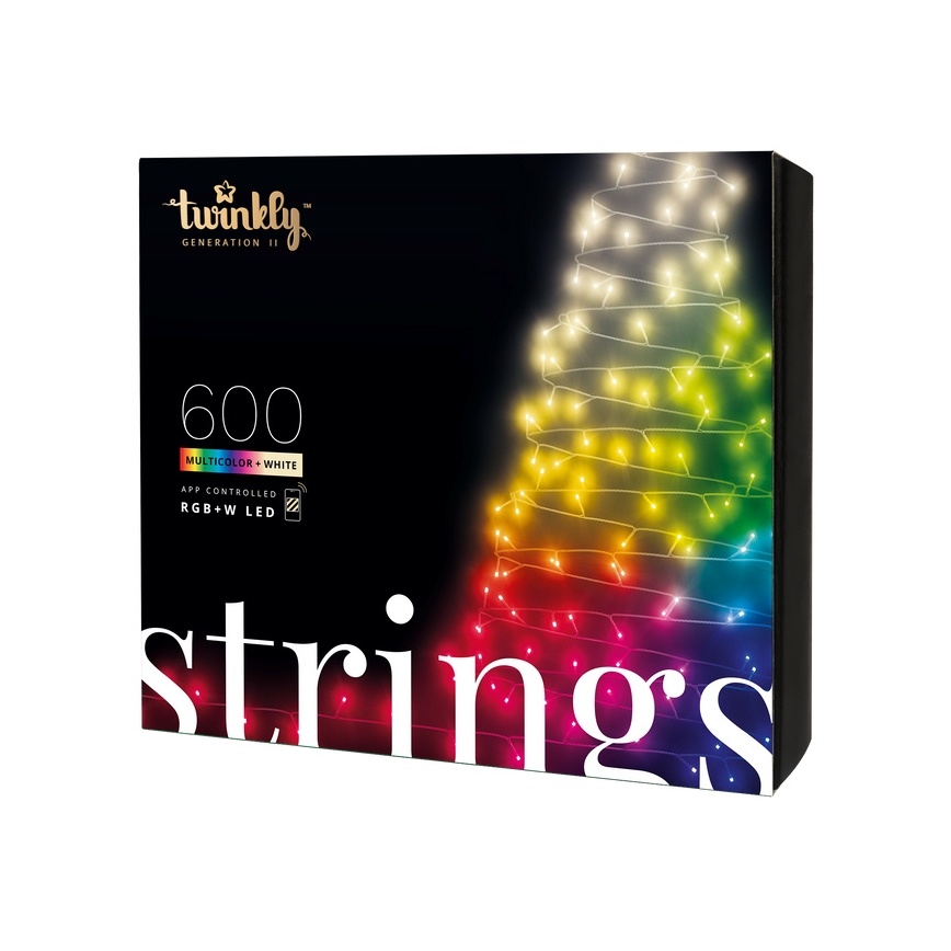 Twinkly - LED RGBW Cadena de Navidad regulable para exteriores STRINGS 600xLED 51,5m IP44 Wi-Fi