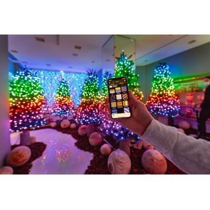 Twinkly - Cadena de Navidad LED RGB regulable para exteriores STRINGS 600xLED 51,5m IP44 Wi-Fi