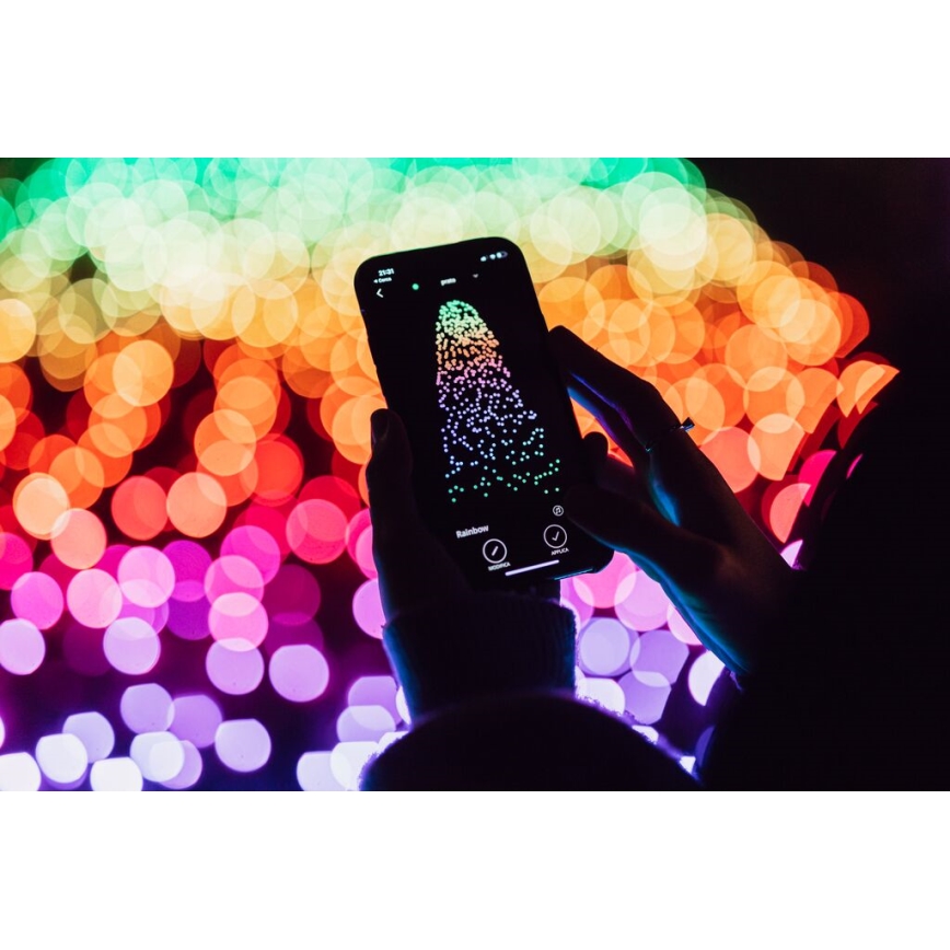 Twinkly - Cadena de Navidad LED RGB regulable para exteriores STRINGS 600xLED 51,5m IP44 Wi-Fi