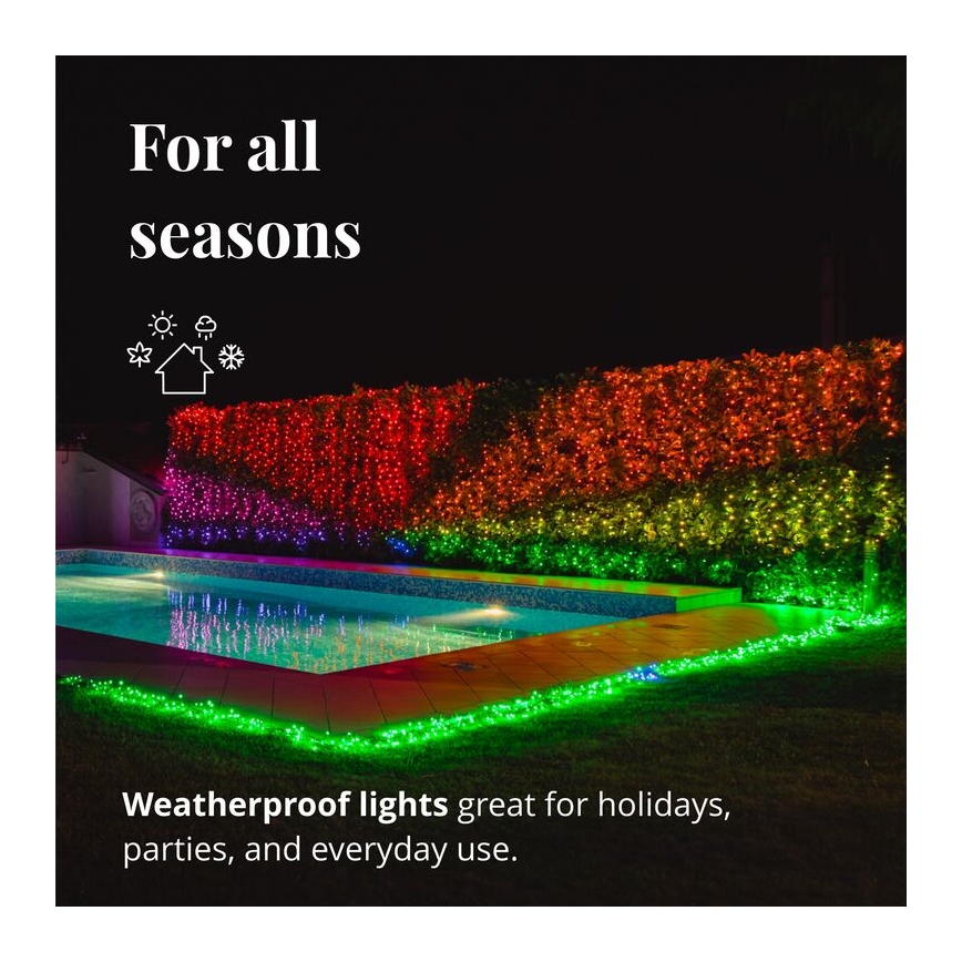 Twinkly - Cadena de Navidad LED RGB regulable para exteriores STRINGS 600xLED 51,5m IP44 Wi-Fi
