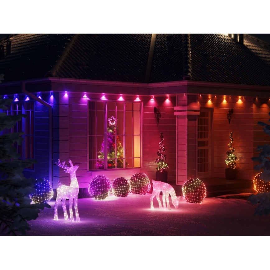 Twinkly - Estrella de Navidad LED RGB regulable 76xLED USB Wi-Fi