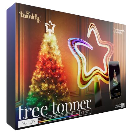 Twinkly - Estrella de Navidad LED RGB regulable 76xLED USB Wi-Fi