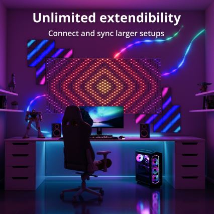 Twinkly - Cortina de Navidad LED RGB Regulable 1x1m Wi-Fi