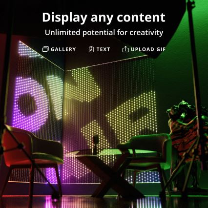 Twinkly - Cortina de Navidad LED RGB Regulable 1x1m Wi-Fi
