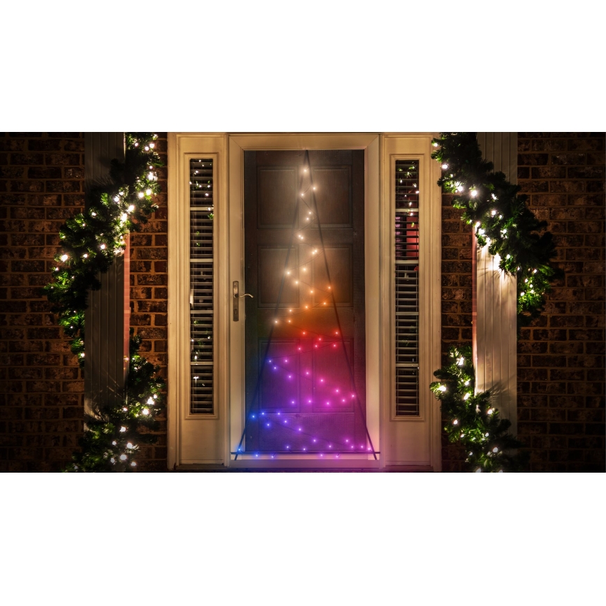 Twinkly - Árbol de Navidad exterior regulable LED RGBW LIGHT TREE 70xLED IP44 Wi-Fi