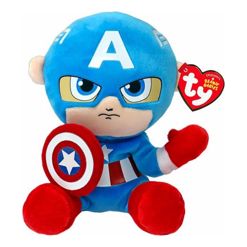 TY - Juguete de peluche SOFT CAPTAIN AMERICA Marvel 15 cm