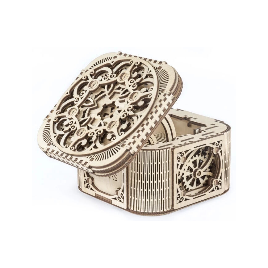 Ugears - 3D puzzle mecánico de madera Jewelry box