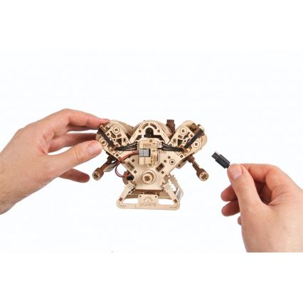 Ugears - Puzzle mecánico 3D de madera Motor V8