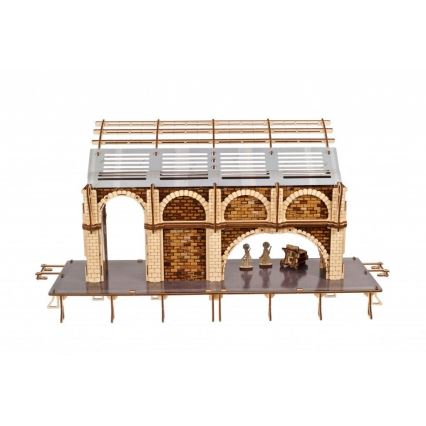 Ugears - Puzzle mecánico de madera en 3D Harry Potter andén de tren