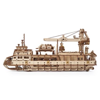 Ugears - Rompecabezas mecánico 3D de madera Barco de investigación