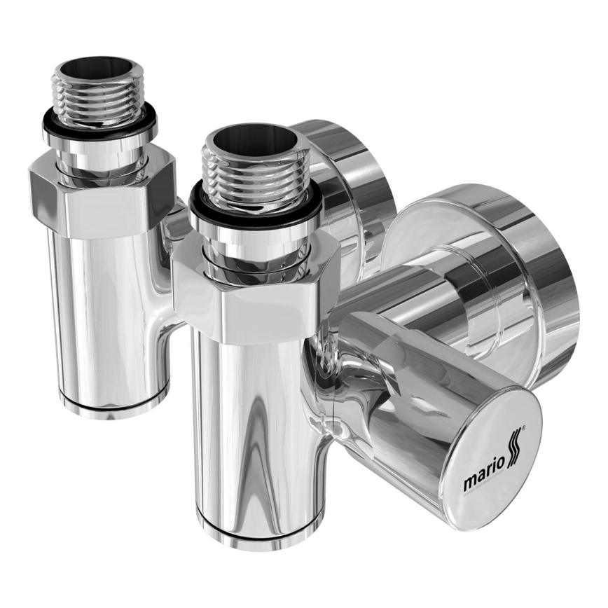Válvulas combinadas para radiadores 2 pz cromo brillante