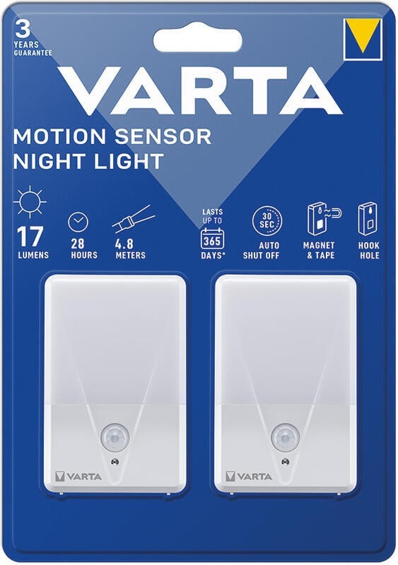Varta 16624101402 - SET DE 2x Lámparas LED de orientación con sensor NIGHT LIGHT LED/3xAAA