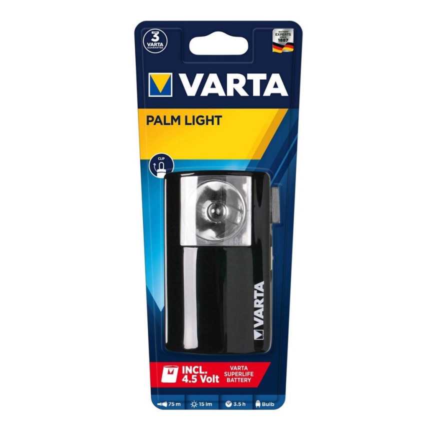 Varta 16645101421 - Linterna de mano PALM LIGHT P13,5s/1x3R12
