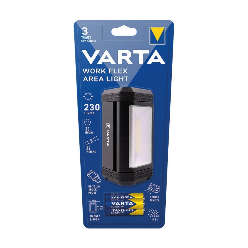 Varta 17648101421 - Linterna portátil LED WORK FLEX AREA LIGHT LED/3xAA IP54