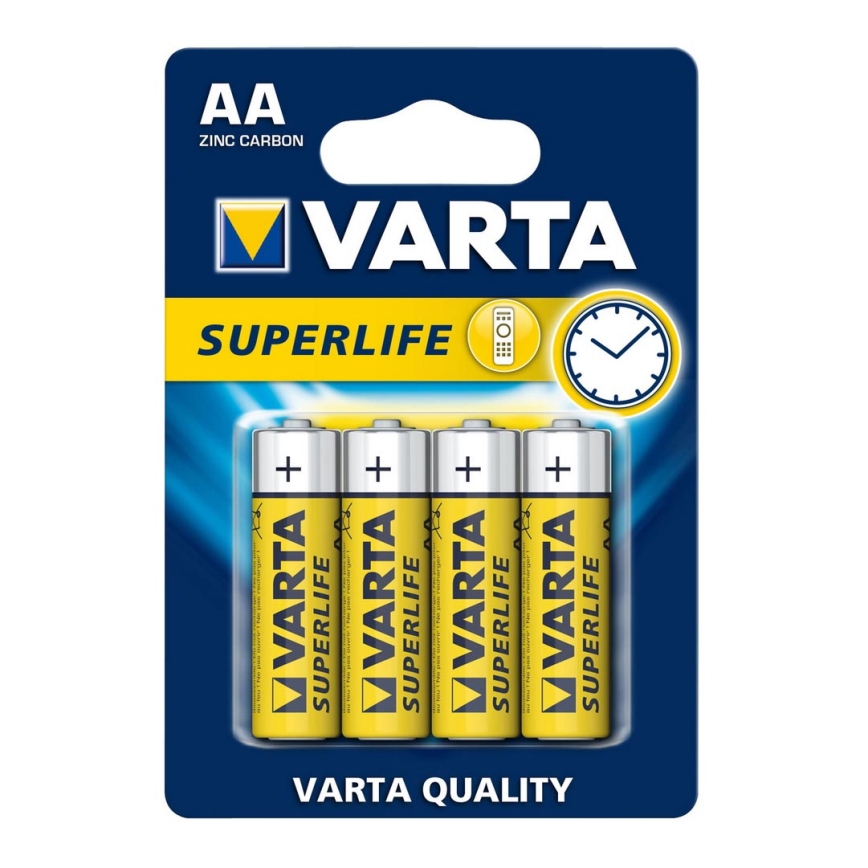 Varta 2006 - 4 pz. Batería de zinc-carbono SUPERLIFE AA 1,5V