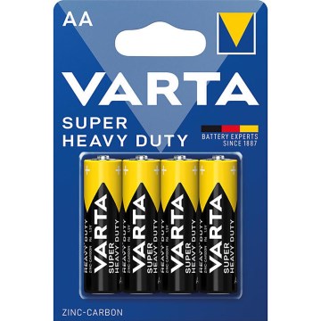 Varta 2006 - 4 unidades Pilas de zinc-carbono SUPER HEAVY DUTY AA 1,5V