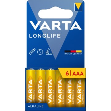 Varta 4103101746 - 6 pz Batería alcalina LONGLIFE AAA 1,5V