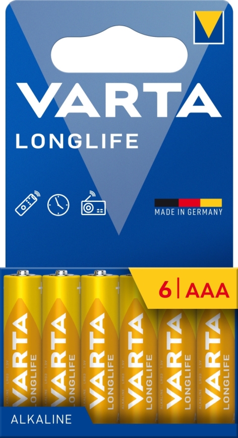 Varta 4103101746 - 6 pz Batería alcalina LONGLIFE AAA 1,5V