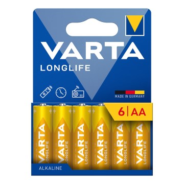 Varta 4106101736 - 6 pz Batería alcalina LONGLIFE AA 1,5V