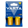 Varta 4114101422 - 2 unidades Pilas alcalinas LONGLIFE LR14/C 1,5V