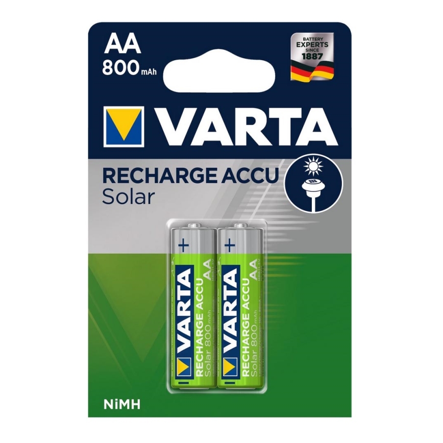 Varta 56736 - 2 unidades Baterías recargables SOLAR ACCU AA NiMH/800mAh/1,2V