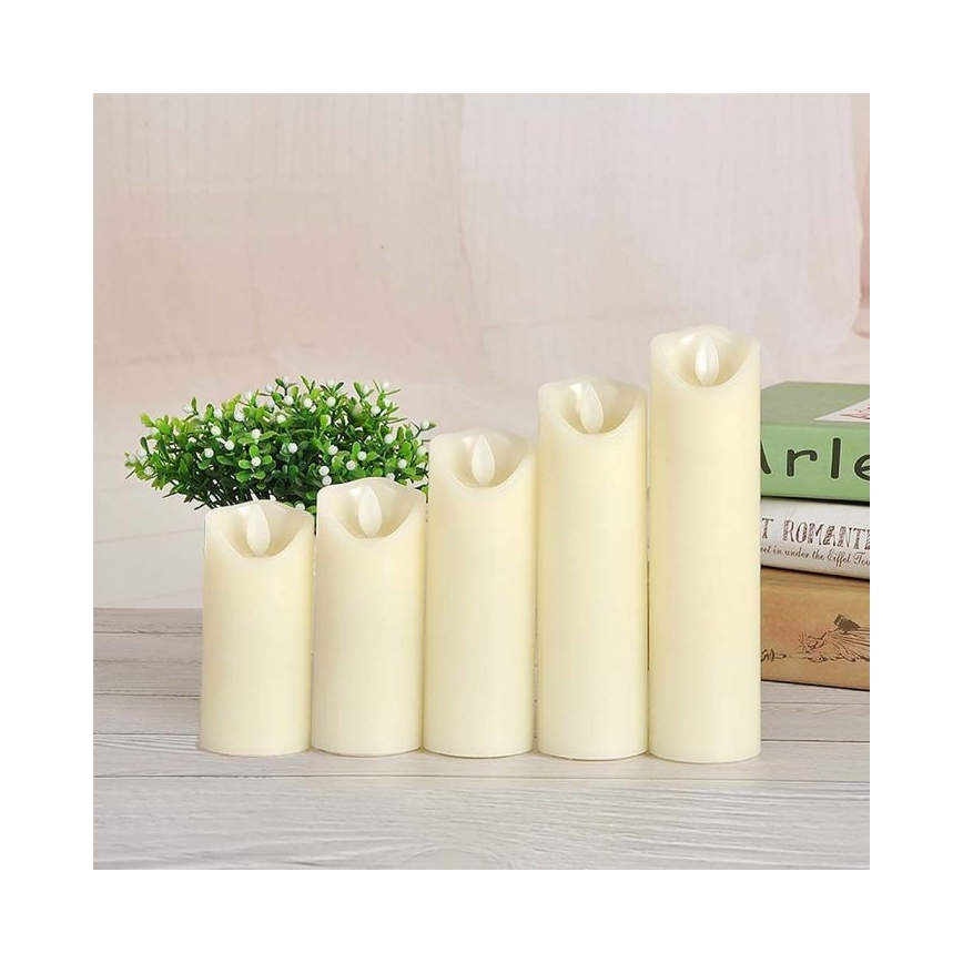 Vela LED LED/2xAA blanco cálido 11 cm
