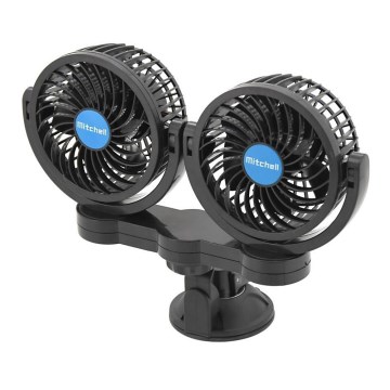 Ventilador con ventosa para coche 7W/12V negro